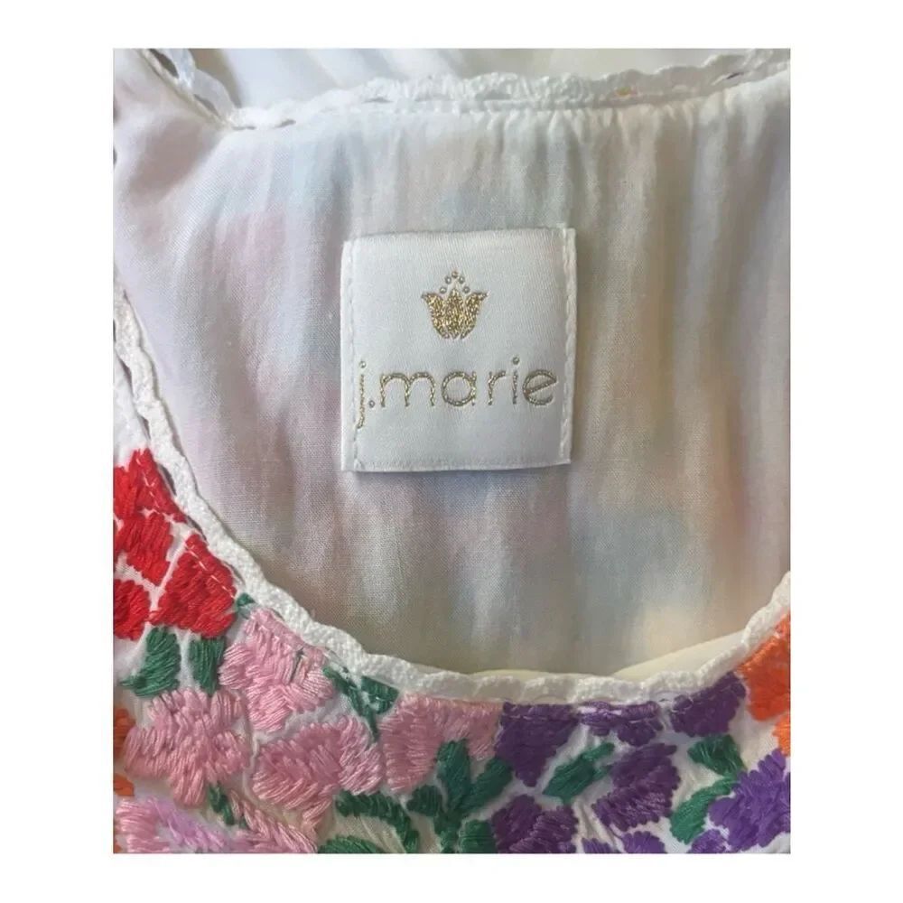 J. Marie Embroidered Mini Dress Size S - Picture 5 of 6